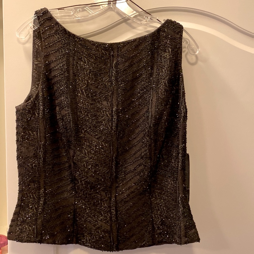 Vintage Carmen Marc Valvo beaded top size 12